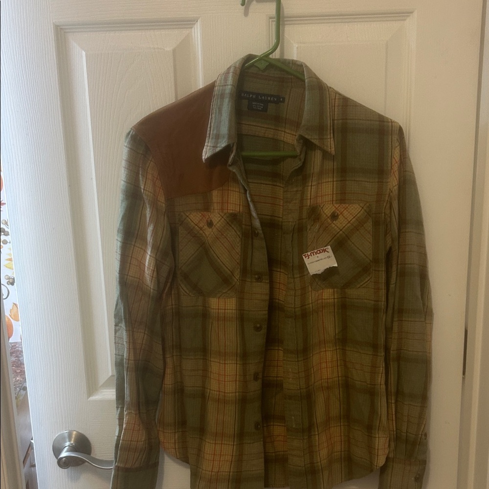 Ralph Lauren Olive Plaid Shirt
